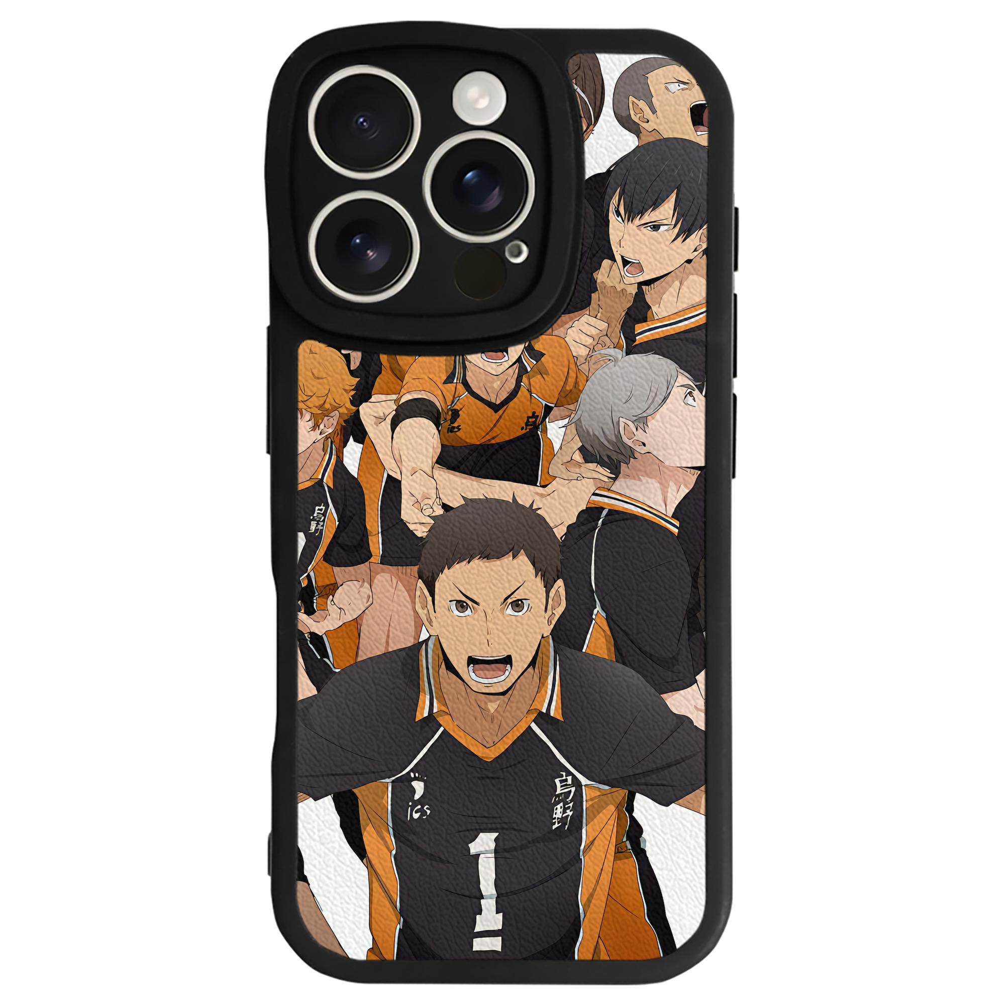 （画像用） ハイキュー!! Haikyu!! 【iPhone 16シリーズ対応】シリコンスマホケース（レザー調） 材質：シリコン